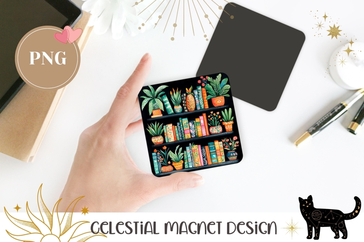 Colorful Books Magnet Print, Cartoon Magnet Sublimation