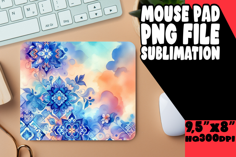 Radiant Desk Pad Design Ideas, Watercolor Patter