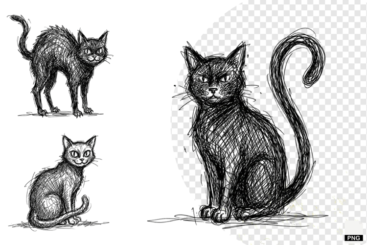 Halloween Black Cats PNG