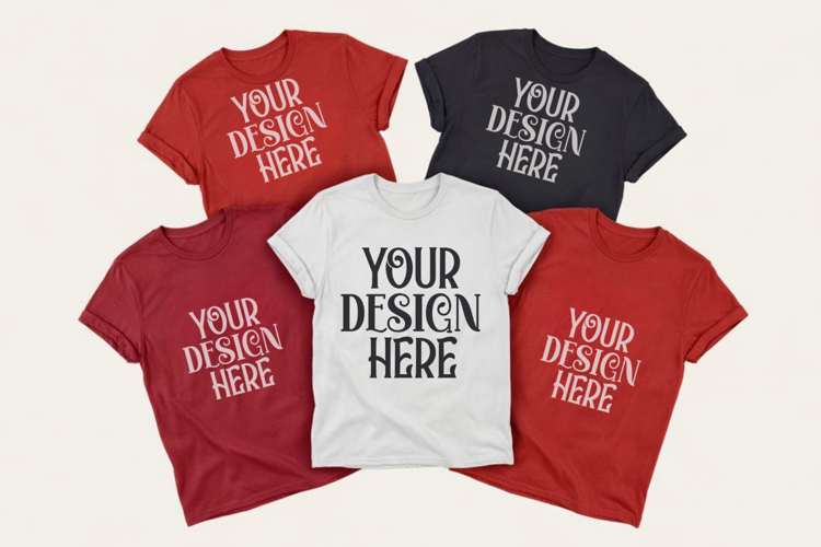 Christmas Family Matching Group Flat Lay Mockup