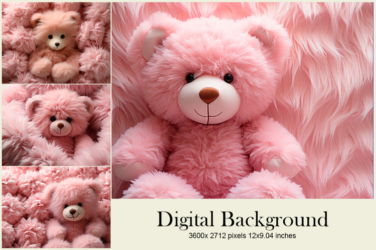 Bear Valentines Background Love Bear Wallpaper Backdrop_47
