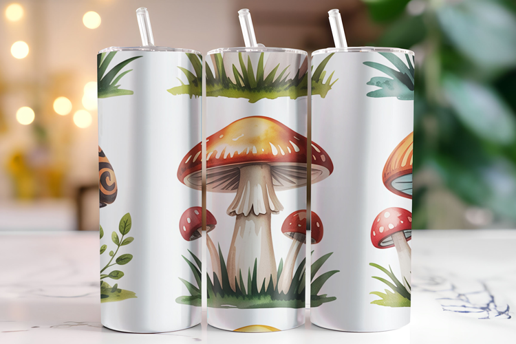 Mushrooms Tumbler Wrap | Sublimation | Tumblers