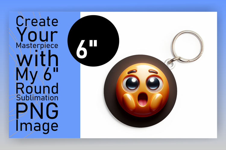 Stylish Circle Design for Keychains , 3D Emoji