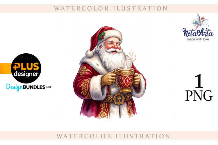 Christmas Santa in Elegant Attire example image 1