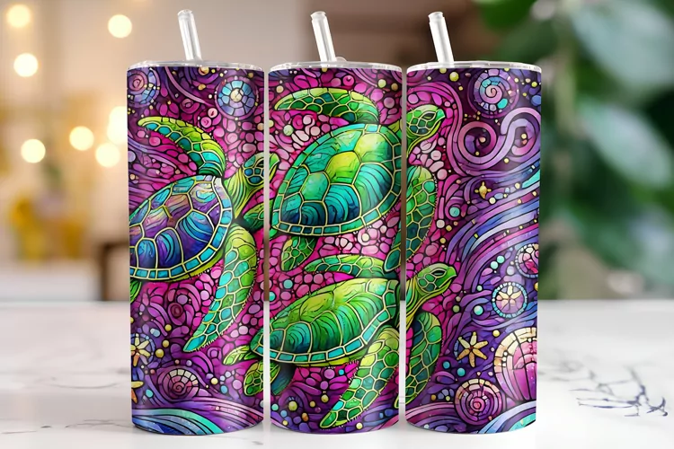 Turtle Tumbler Wrap | Sublimation | Tumblers