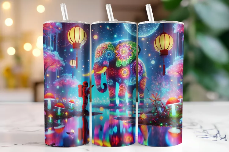 Elephant Tumbler Wrap | Sublimation | Tumblers