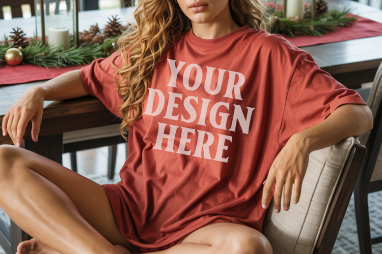 Chili Christmas Comfort Colors 1717 T-shirt Mockup