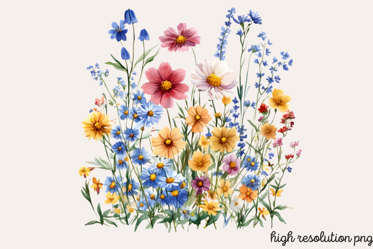 Wildflowers Arrangements Clipart PNG