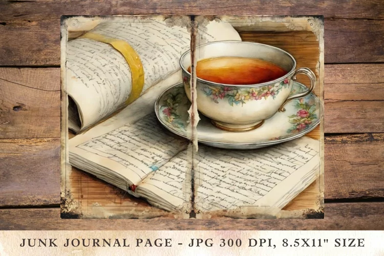 Printable Junk Journal Pages tea 7