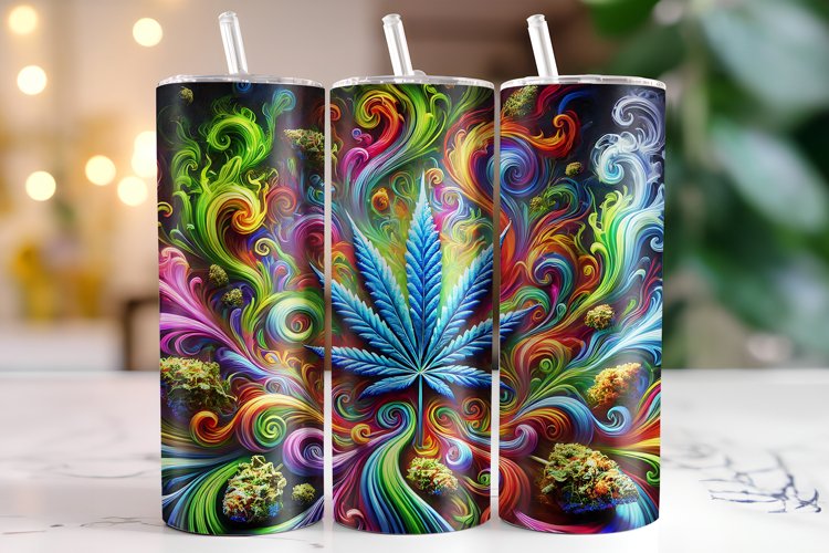 Marijuna Tumbler Wrap | Sublimation | Tumblers example image 1