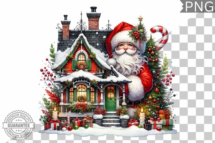 Christmas Santa Sublimation - Clipart PNG Design