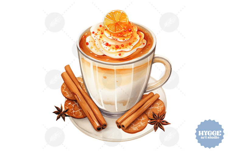 Christmas Coffee PNG | Christmas Latte PNG | Gingerbread PNG
