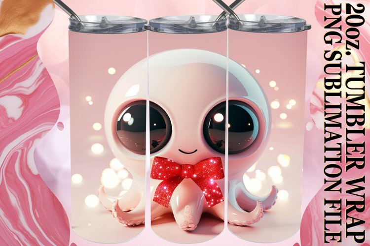 20oz Tumbler Wrap with 3D Christmas Characters