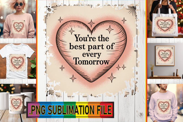 Charming TSHIRT Ideas PNG, Heart Quote