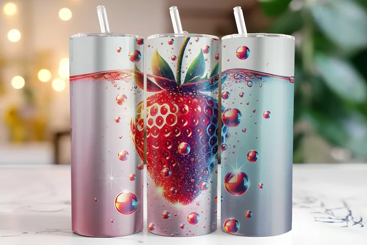 Strawberry Tumbler Wrap | Sublimation | Tumblers
