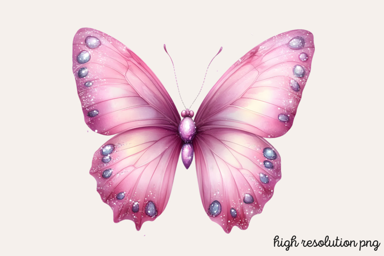 Pink Butterfly Clipart Image 10