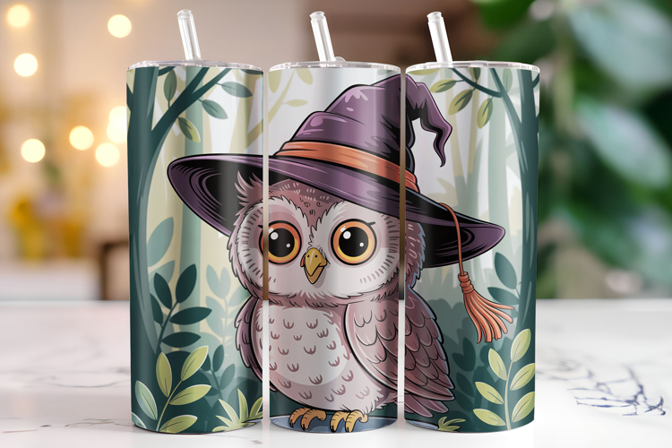 Halloween Owl Tumbler Wrap | Sublimation | Tumblers