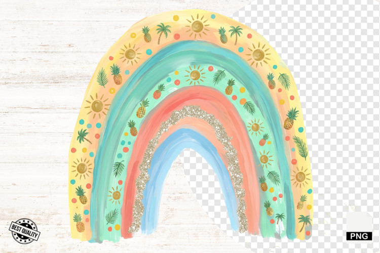 Summer Boho Rainbow PNG - Summer Clipart