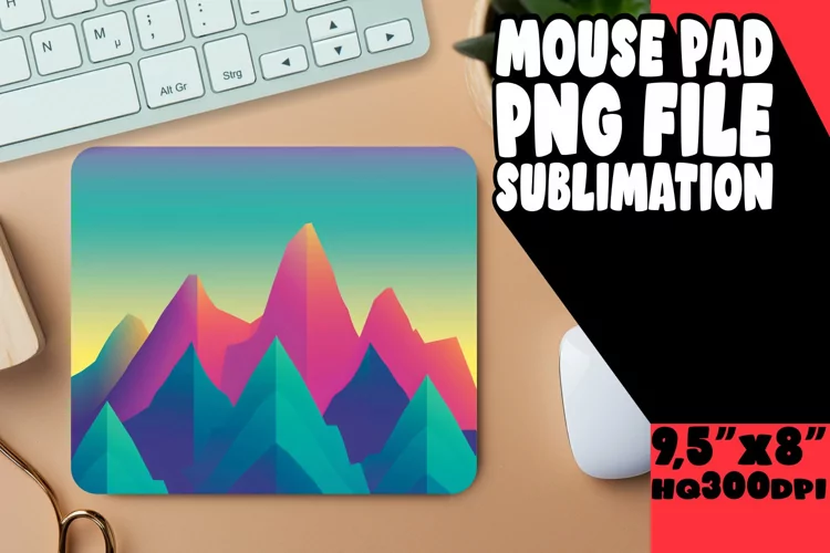 Vibrant Gradient Mouse Pad for Sublimation Designs