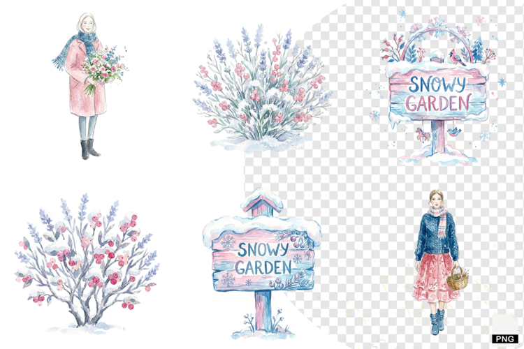 Frosted Garden Clipart
