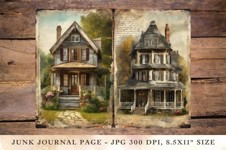 Printable Junk Journal cottage house 7