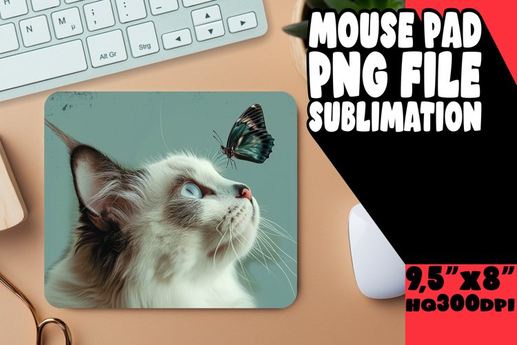 Playful Feline Mouse Pad Design example image 1