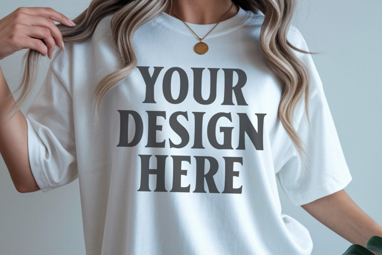 Comfort Colors 1717 White T-Shirt mockup , CC 1717