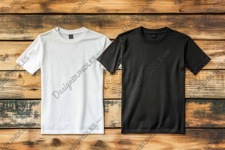 Black and White T-Shirt Mockup | Gildan T-shirts