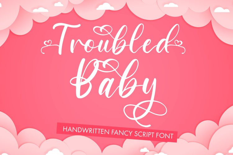 Troubled Baby - Fancy Script Font example image 1