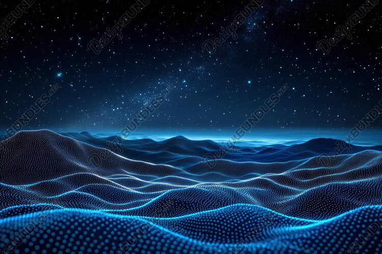 Digital Waves Background Wallpaper example image 1