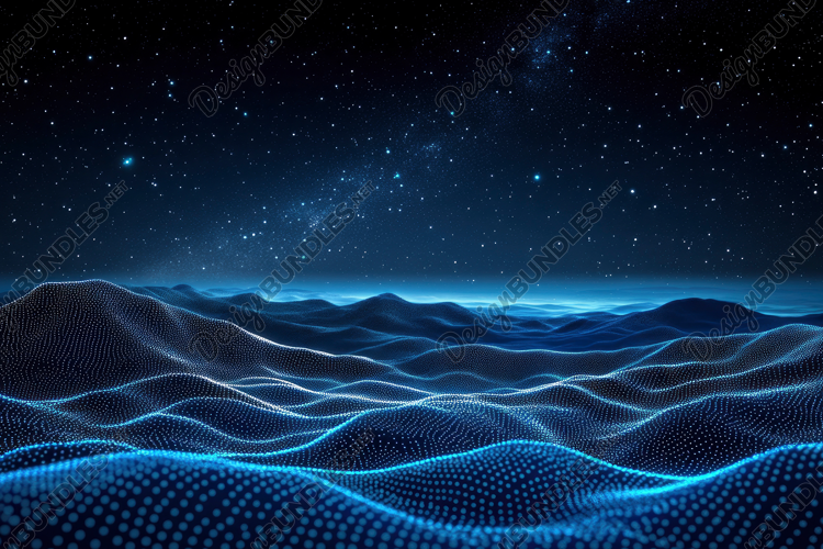 Digital Waves Background Wallpaper