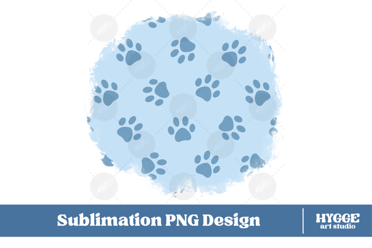 American 4th of July Cat Dog Paw Background Png Sublimation