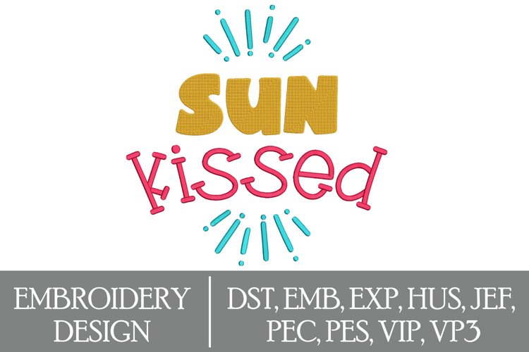 Sun Kissed Machine Embroidery Design example image 1