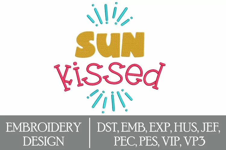Sun Kissed Machine Embroidery Design