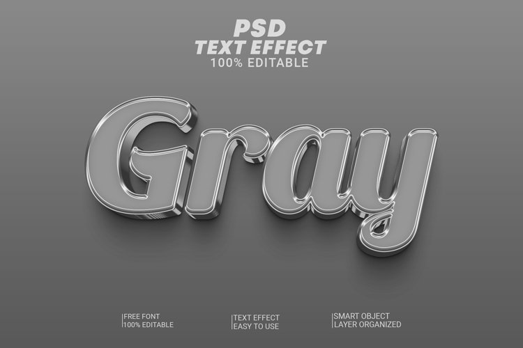 Gray text style effect example image 1