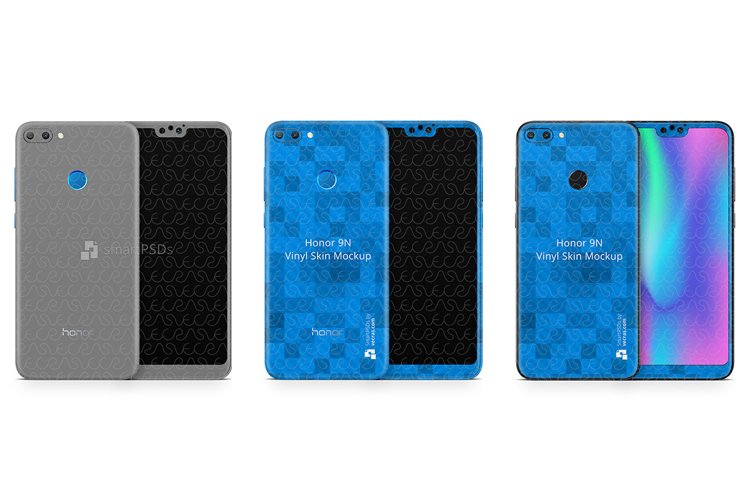 Honor 9N Vinyl Skin Design Mockup 2018