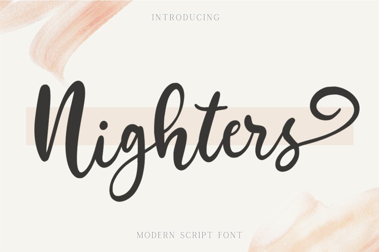 Nighters - Bold Modern Script Fonts example image 1