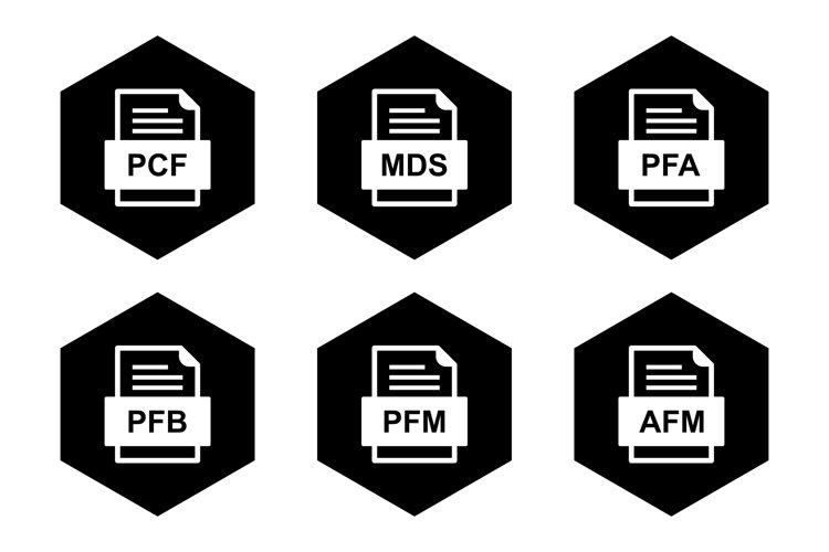 Set Of File Formats Icons