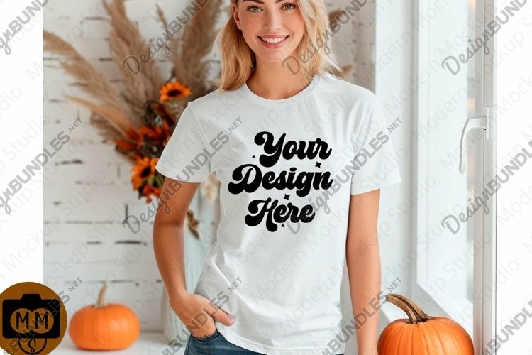 White Tshirt Mockup Image 4