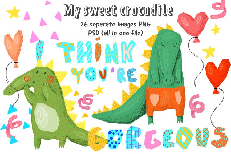 Cute crocodiles example image 1