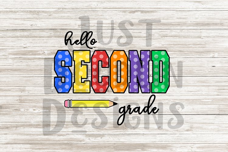 Second grade polka dot PNG file example image 1