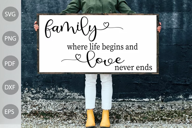 Family Where Life Begins and Love Never Ends svg Family svg