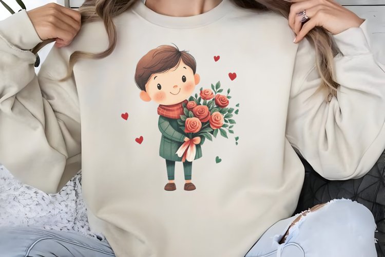 Cute Watercolor Valentines Day Clipart PNG