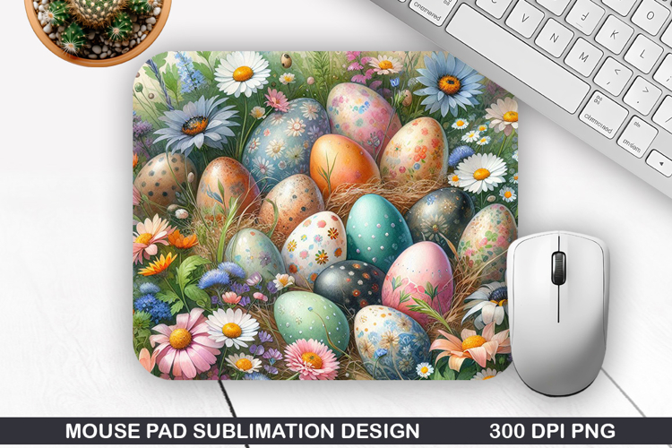 Easter Eggs Mouse Pad Sublimation, Easter Mouse Pad PNG