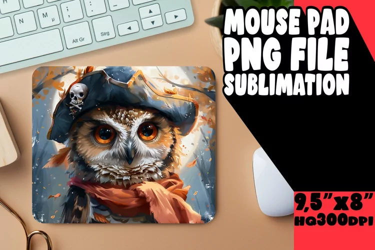 Watercolor Owl Mouse Pad for 11oz