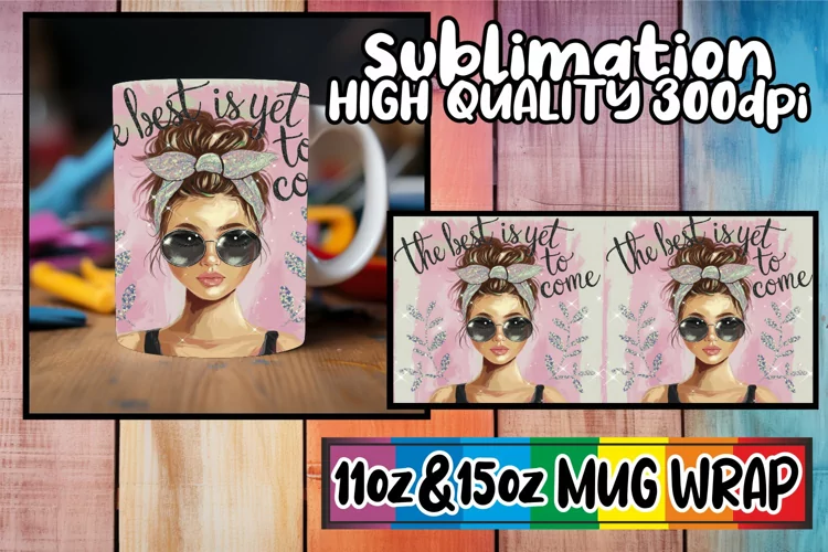 Graceful days sublimation mug wrap, Woman
