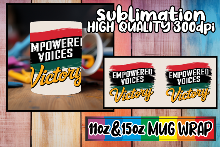 Captivating beauty 11oz 15oz mug wrap, Juneteenth