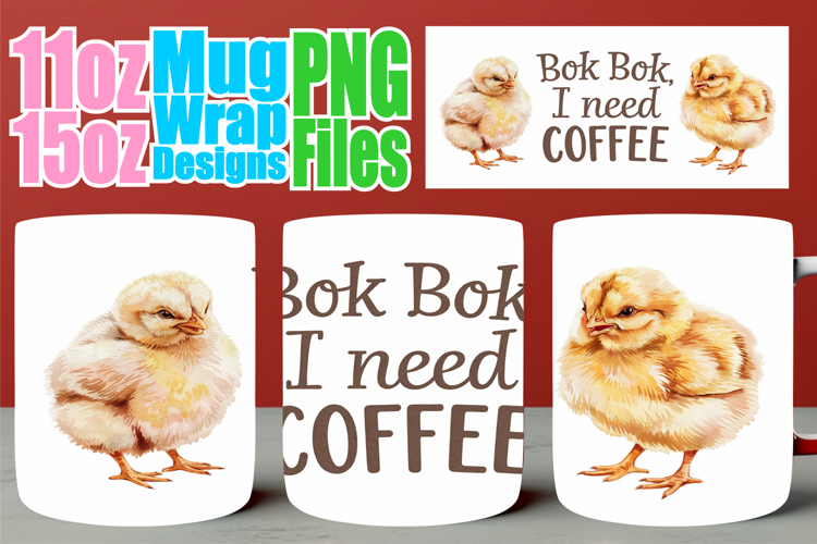 Sunny outlook 11oz 15oz mug wrap, Funny Animals
