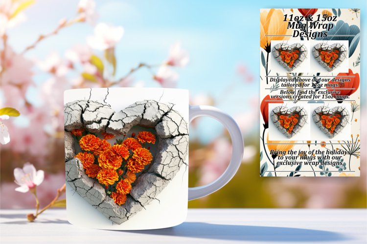 Loves Bloom: Heart Hole Mug Sublimation