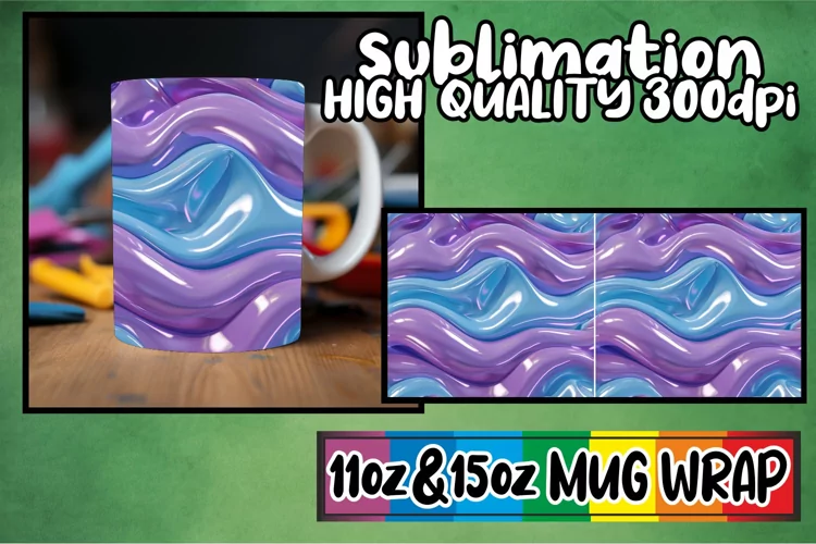 Abstract Puff Wonderland: Vibrant Mug Art 11oz/15oz